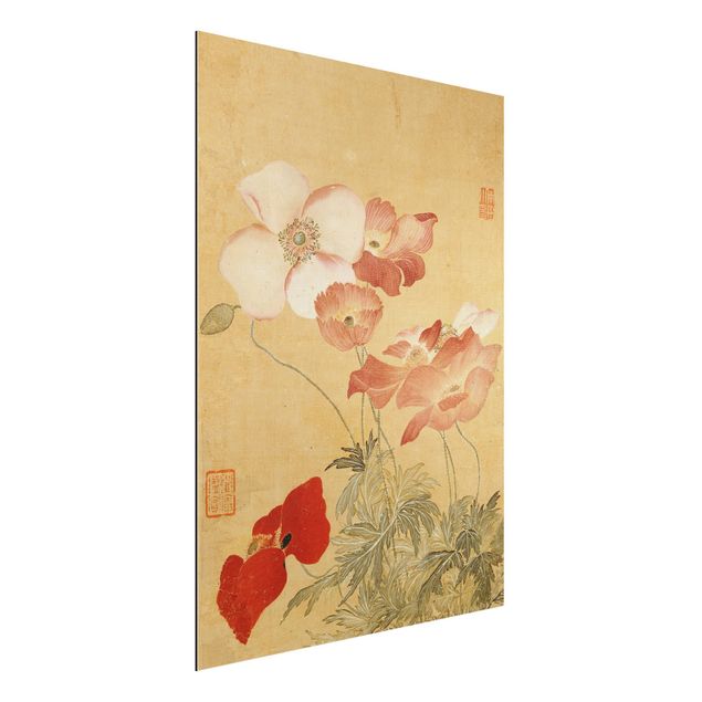 Quadros papoilas Yun Shouping - Poppy Flower