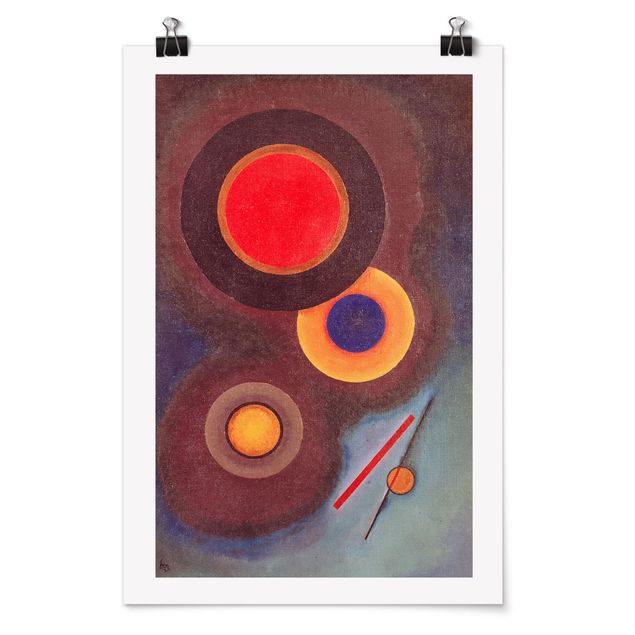 Posters quadros famosos Wassily Kandinsky - Circles And Lines