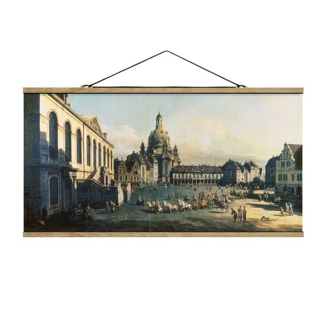 Quadros movimento artístico Pós-impressionismo Bernardo Bellotto - New Market Square In Dresden From The Jüdenhof