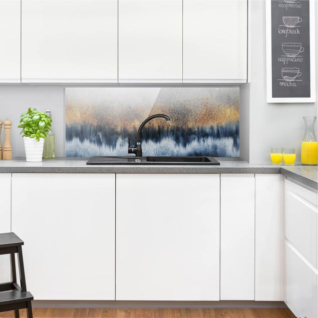 Painel anti-salpicos de cozinha padrões Golden Horizon