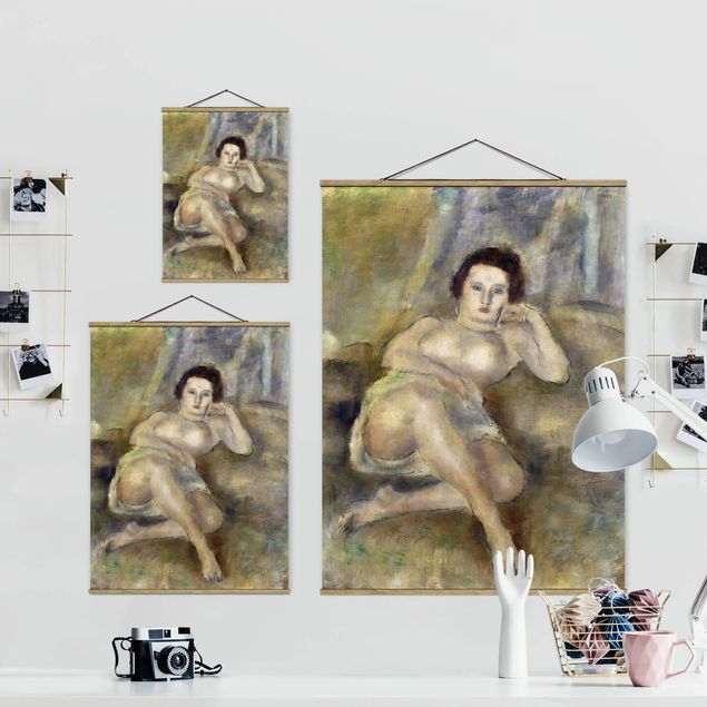 Quadros decorativos Jules Pascin - Lying young Woman