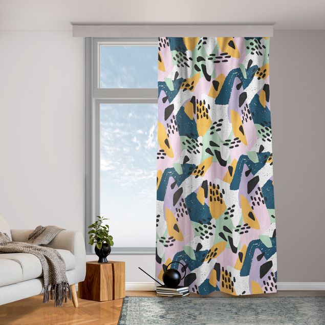 Cortinas modernas Vividly Colourful Pattern With Dots