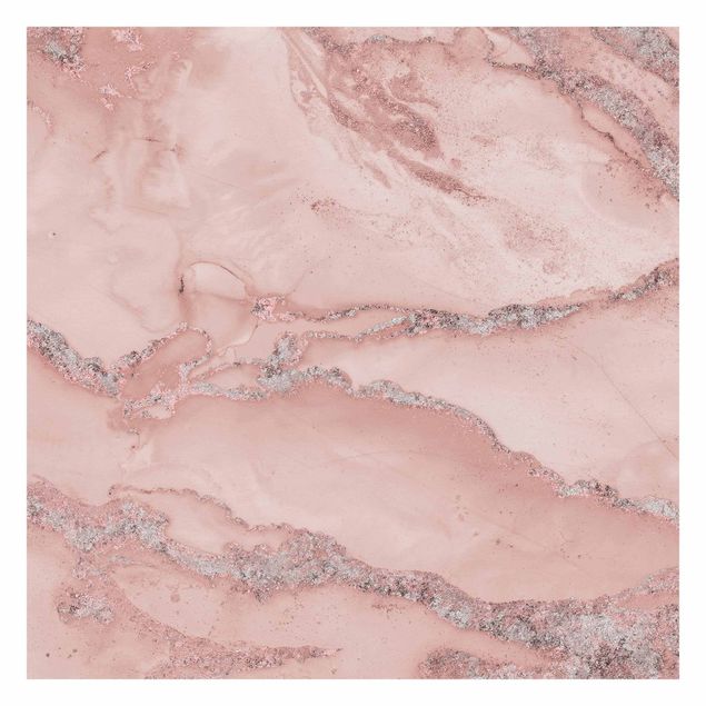 papel de parede moderno Colour Experiments Marble Light Pink And Glitter
