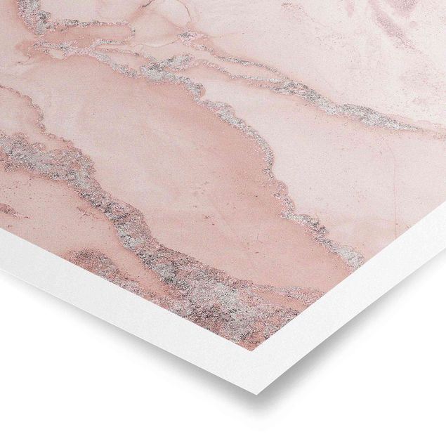Quadros rosas Colour Experiments Marble Light Pink And Glitter