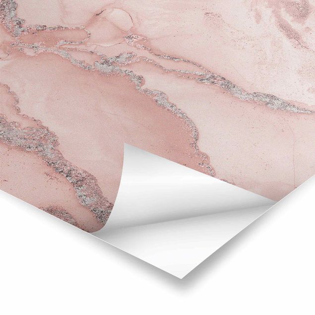 quadros para parede Colour Experiments Marble Light Pink And Glitter