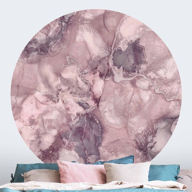 papel de parede efeito marmore Colour Experiments Marble Purple