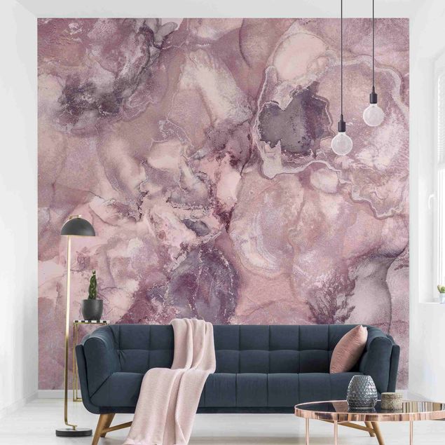 papel parede marmore Colour Experiments Marble Purple