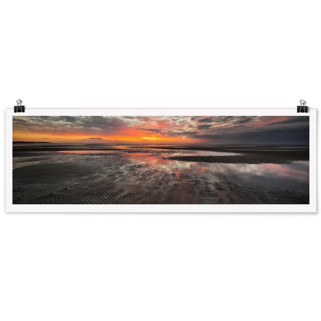 quadro decorativo mar Sunrise Over The Mudflat