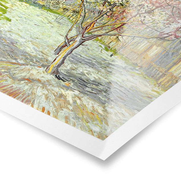 quadro com árvore Vincent van Gogh - Flowering Peach Trees