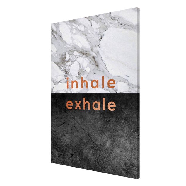 Quadros famosos Inhale Exhale Copper And Marble