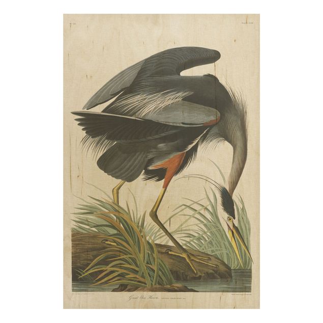 Quadros em madeira vintage Vintage Board Blue Heron