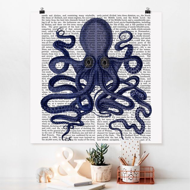 Posters frases Animal Reading - Octopus