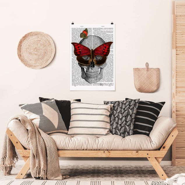 quadro com borboleta Scary Reading - Butterfly Mask