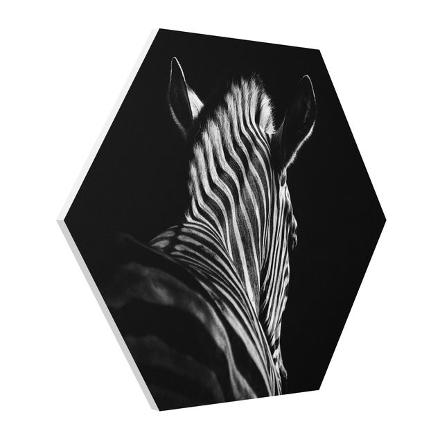 quadro animal Dark Zebra Silhouette
