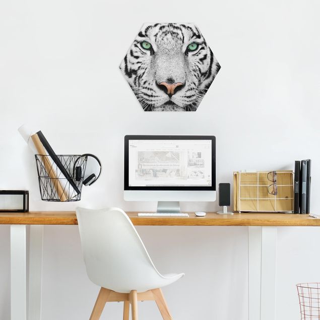quadros modernos para quarto de casal White Tiger