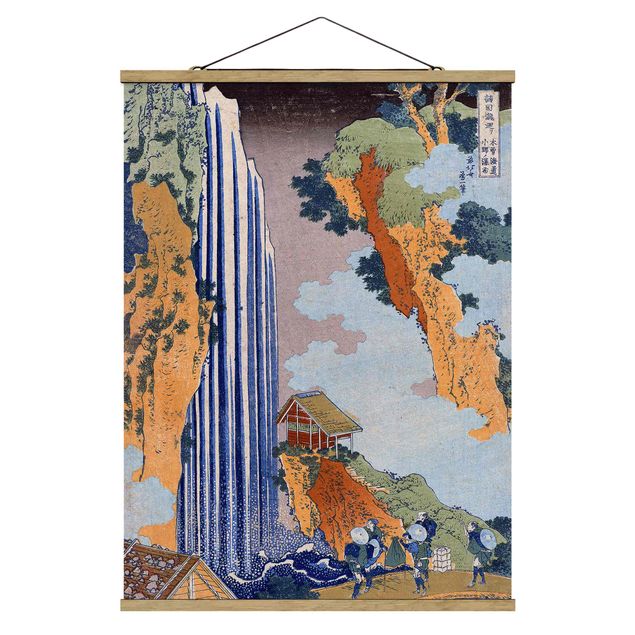 quadros de paisagens Katsushika Hokusai - Ono Waterfall on the Kisokaidô