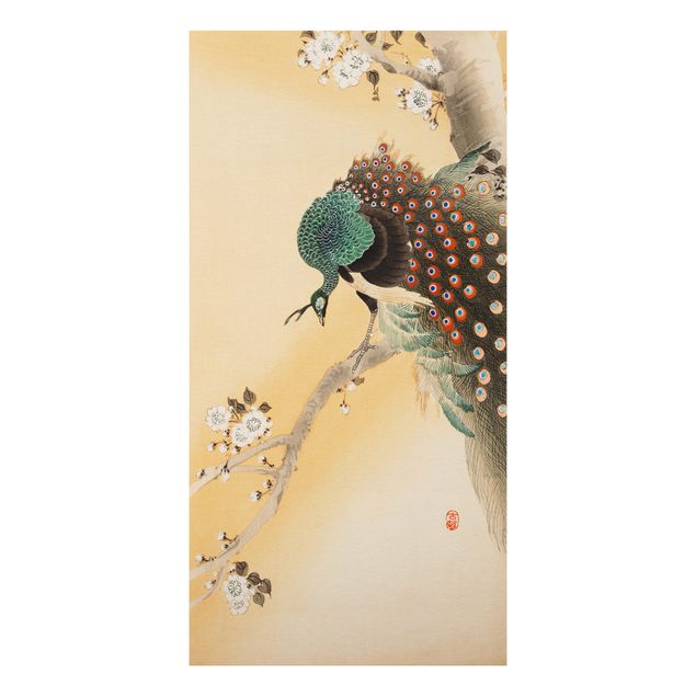 Quadros retro Vintage Illustration Asian Peacock II