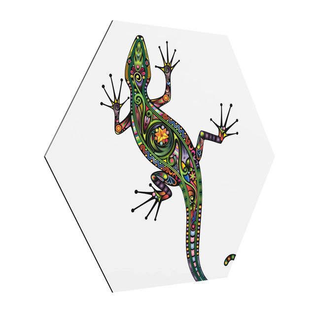 quadros decorativos para sala modernos Gecko Pattern