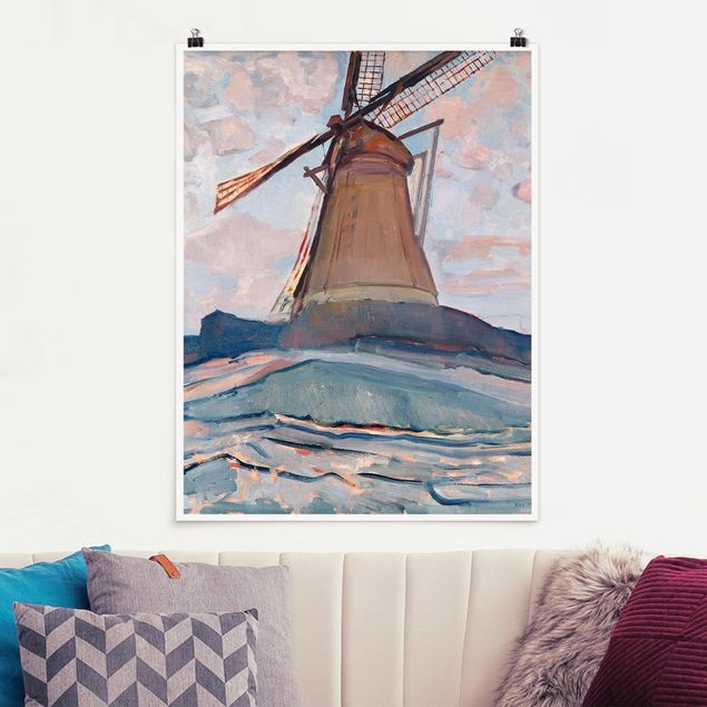 decoraçao para parede de cozinha Piet Mondrian - Windmill