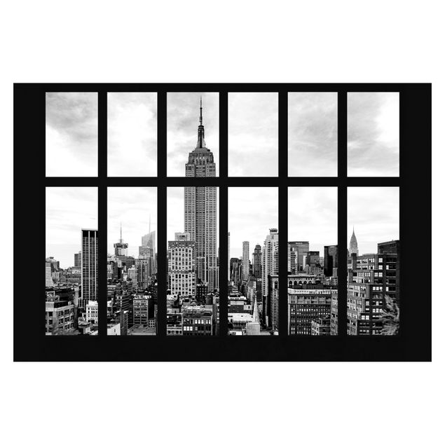 mural para parede Window New York Empire State Building