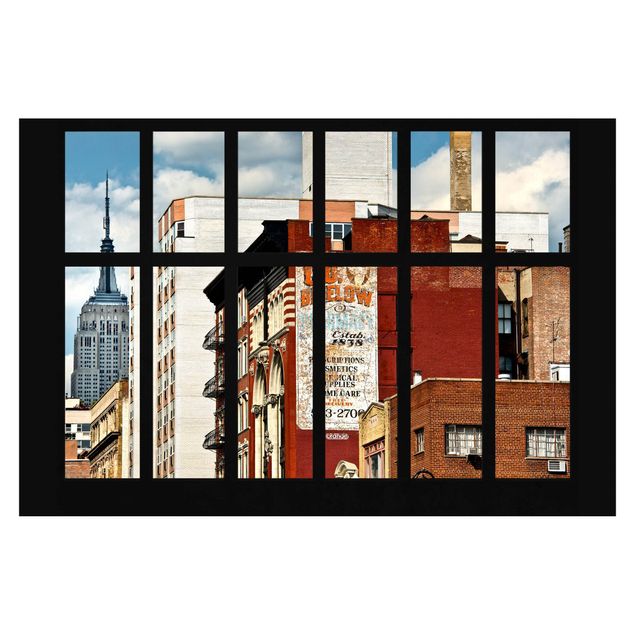 Mural de parede Window View Of New York Building
