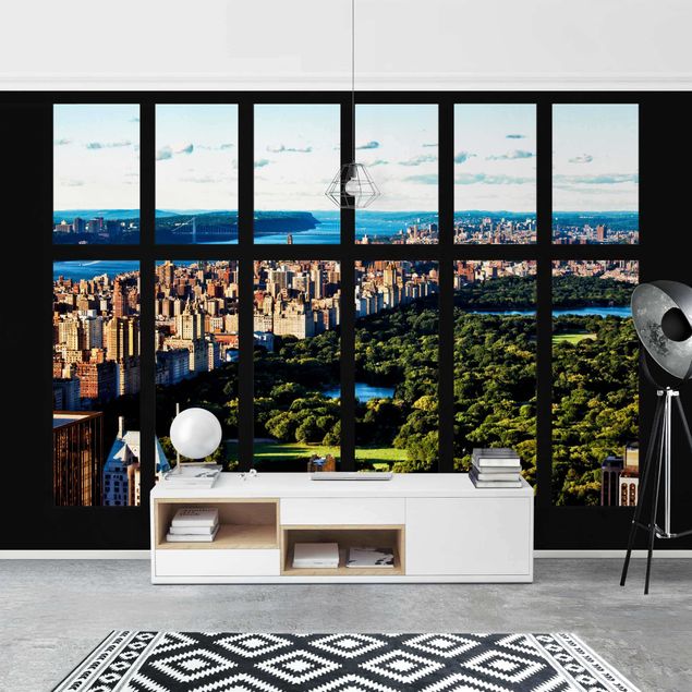 decoraçao para parede de cozinha Window View New York's Central Park