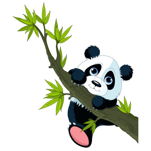 Autocolantes para vidros animais Climbing Panda