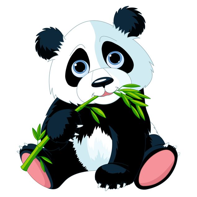 Autocolantes para vidros animais Nibbling Panda