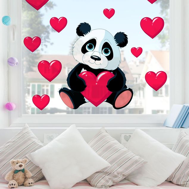 decoração para quartos infantis Panda With Hearts