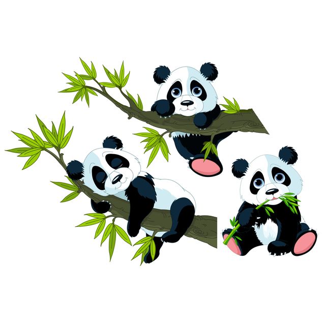Autocolantes para vidros animais Panda set