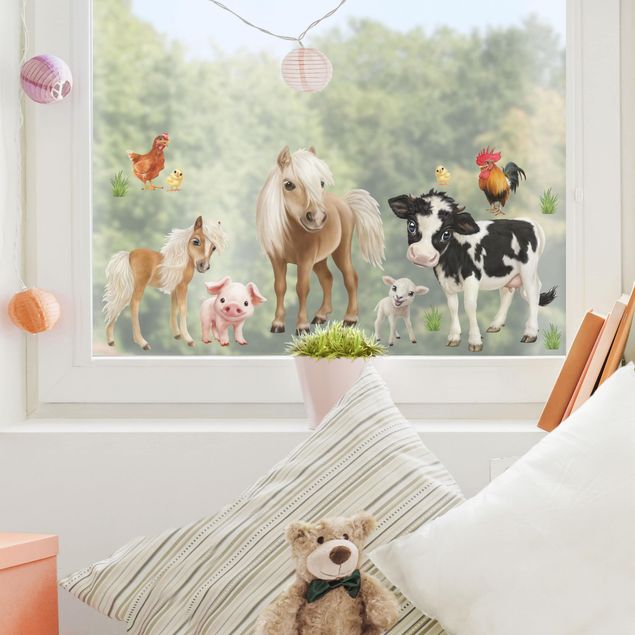 decoração quarto bebé Farm Animals Mega Set