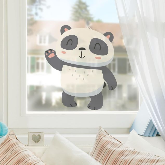 Autocolantes para vidros animais Waving Panda