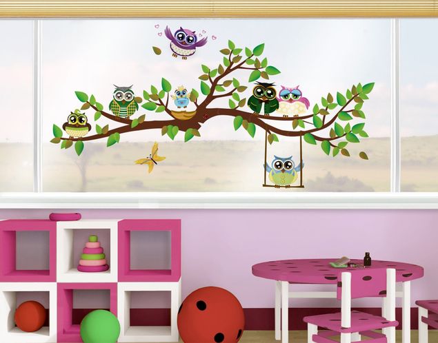 decoração quarto bebé Funny Owls Branch
