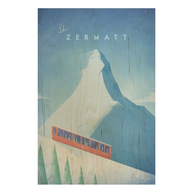 Quadros em madeira paisagens Travel Poster - Zermatt
