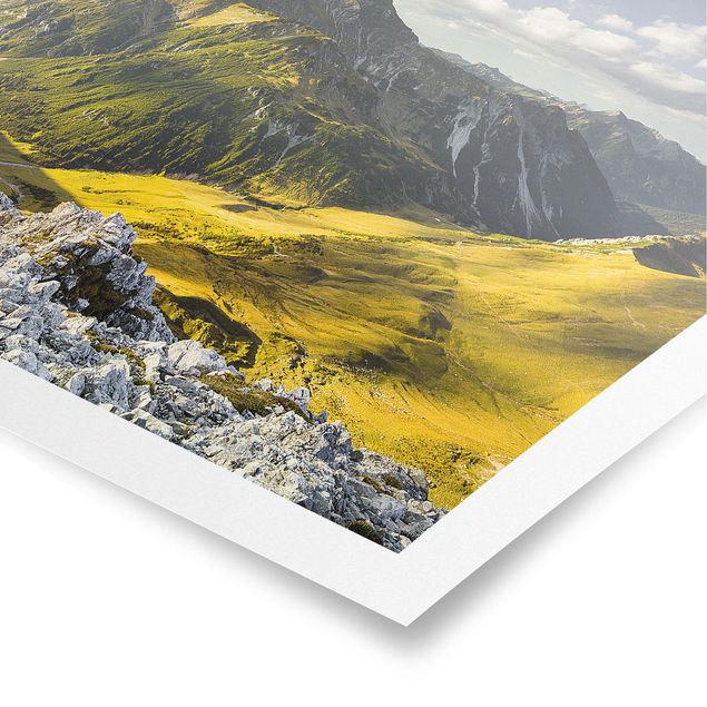 quadro da natureza Mountains And Valley Of The Lechtal Alps In Tirol