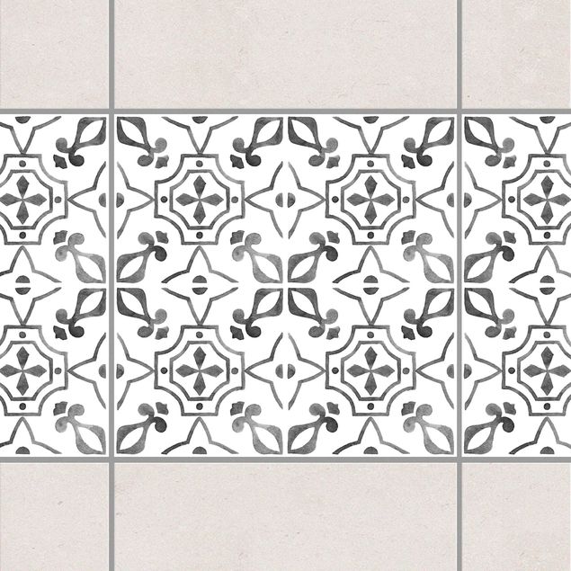 decoraçoes cozinha Gray White Pattern Series No.9