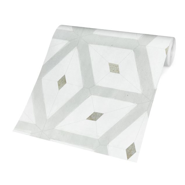 papel de parede moderno para sala Tiles From Sea Glass