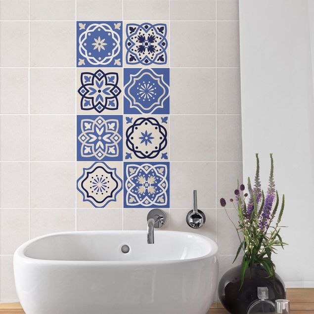 Películas para azulejos multicolorido 8 Portuguese tiles