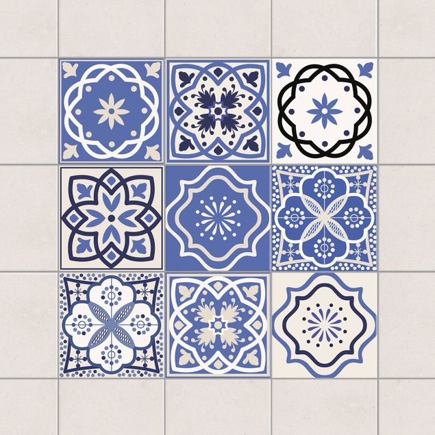 Películas para azulejos multicolorido 9 Portuguese tiles