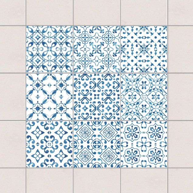 decoraçao cozinha Blue White Pattern Series