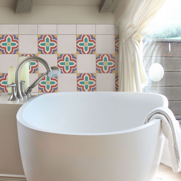 Películas para azulejos estilo marroquino Moroccan tile crisscross pattern