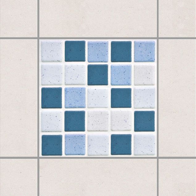 decoraçao para parede de cozinha Mosaic Tiles Blue Gray