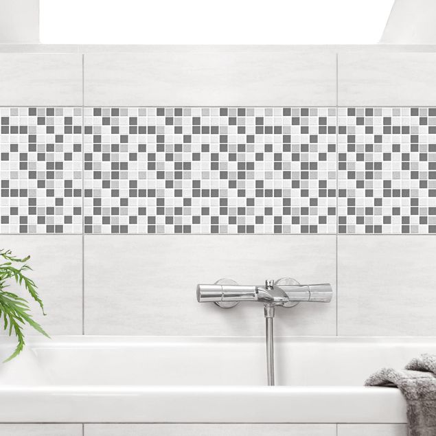 Películas para azulejos imitação pedra Mosaic Tiles Gray