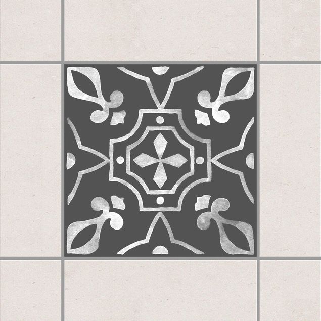 decoraçao para parede de cozinha Pattern Dark Gray White Series No.09
