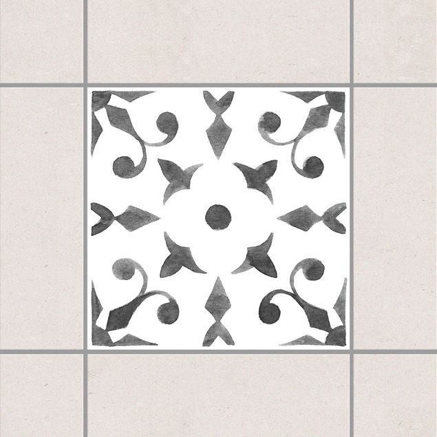 decoraçao cozinha Pattern Gray White Series No.6