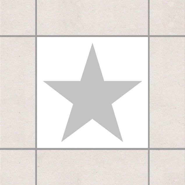 decoraçao para parede de cozinha Large Gray Stars on White