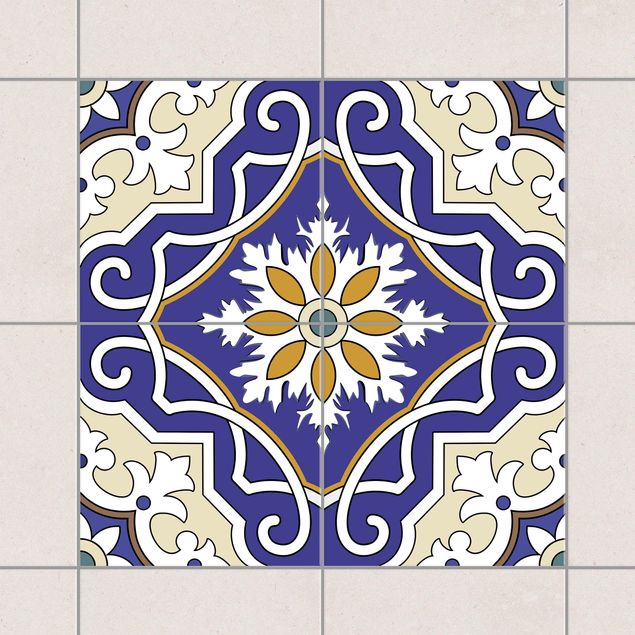 decoraçao cozinha Tile Sticker Set - Ornament from 4 Spanish tiles