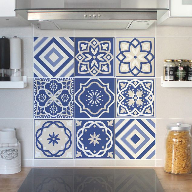 Películas para azulejos padrões Portuguese tiles set