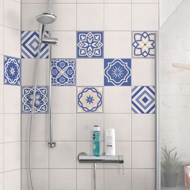 Películas para azulejos multicolorido Portuguese tiles set