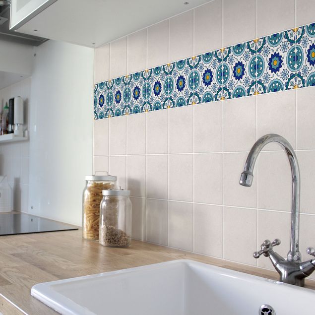 películas adesivas Portuguese tile pattern of Azulejo